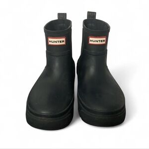 Navy Hunter Ankle-length Rain Boots in Size 7